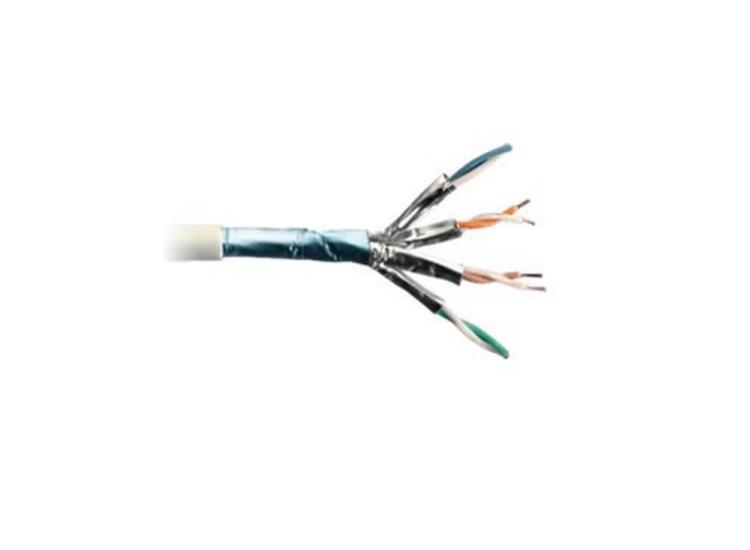 Kabel Kat6A F/FTP NET LSZH Hvit rull: 500m D.klasse